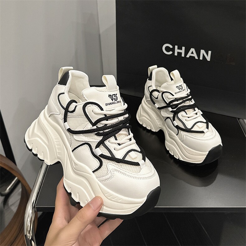 内增高老爹鞋女2023秋季新款百搭运动休闲鞋特小码小个子厚底女鞋,女鞋休闲鞋,电商A223