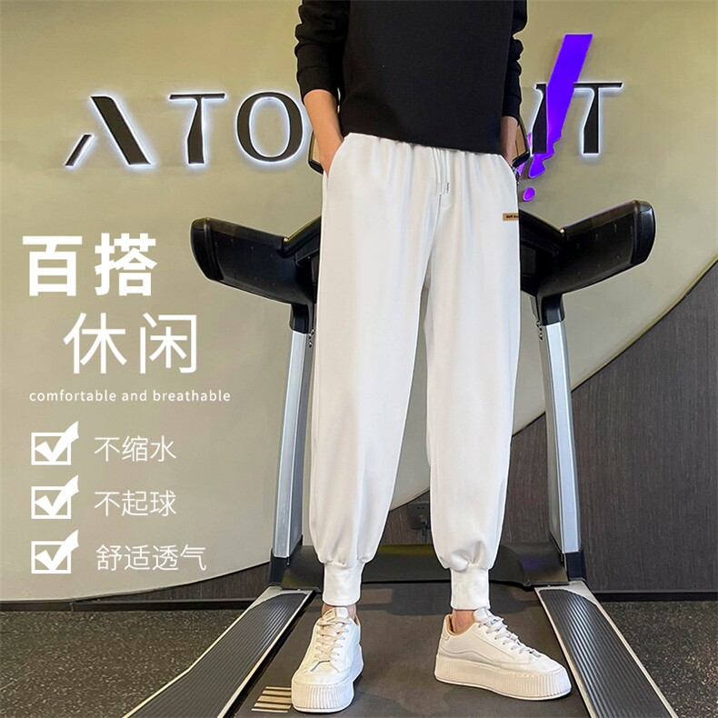 百搭休闲长裤女夏季纯棉军绿色工装裤大码宽松高腰阔腿裤子,男装休闲裤,星座718-1