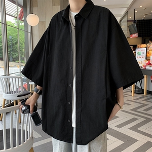 夏季日系工装短袖衬衫男女学生宽松慵懒风百搭半袖衬衣C04518-P35图片