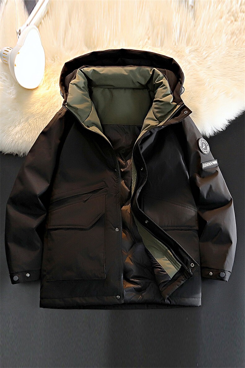 Y5277-P278L-7XL大码工装90白鸭绒连帽潮牌羽绒服外套主推,男装羽绒服,星座109