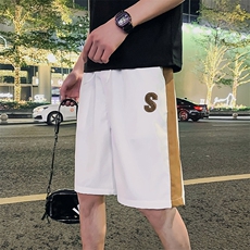 白色2023夏装精神小伙五分裤男青年潮款休闲短裤DK2310-P58,控89，男装休闲裤，电商A108