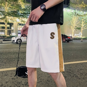 白色 2023夏装精神小伙五分裤男青年潮款休闲短裤DK2310-P58,控89图片