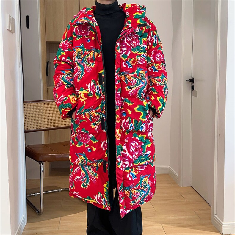 A5男女连帽中长款大棉衣保暖防寒棉服棉袄新中式团队上款大差价,男装棉衣,星座115A(原星座507）