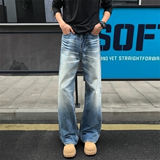 2025秋季新款外景美式水洗冰蓝牛仔裤M-5XLGK25943-特P40，男装牛仔裤，电商A022