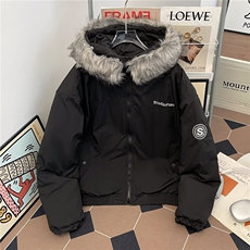 加绒加厚冬款男女连帽棉衣座山雕毛领保暖刺绣棉袄外套MY560P90，男装棉衣，星座1013-1