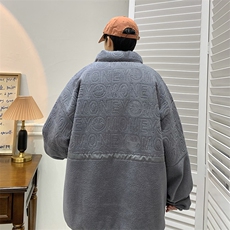22冬冬季新款羊羔毛外套情侣宽松摇粒绒棉衣B266-Y617-P125，男装棉衣，星座B257-1