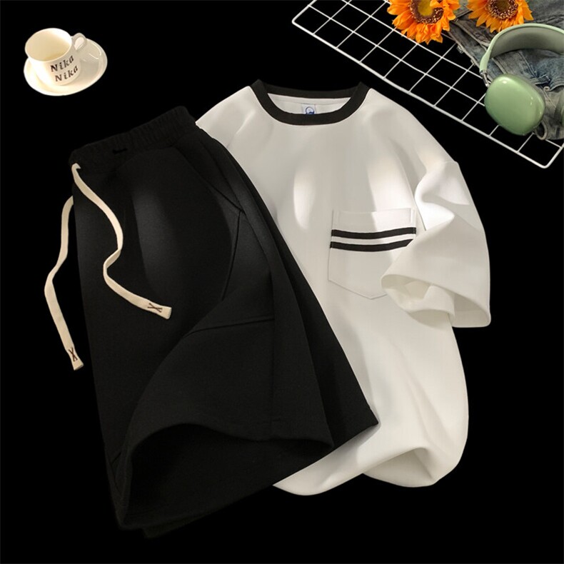 新款休闲短袖套装,男装休闲套装,星座1106-2（原1111B）