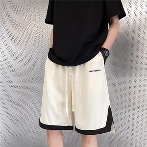 五分裤男女韩版潮流宽松百搭拼色2026夏季ins休闲短裤K6227-P35图片