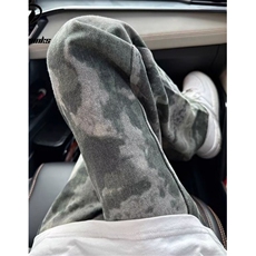 渐变小众牛仔裤男款春秋新款高街设计感痞帅直筒微喇裤子K1160，男装牛仔裤，星座1116A（原606A-3）