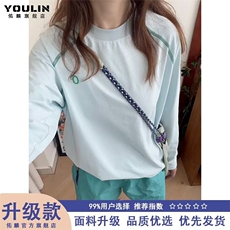 休闲宽松上衣运动风户外长袖T恤圆领套头春秋卫衣女ST697-P37，男装T恤，星座412-1