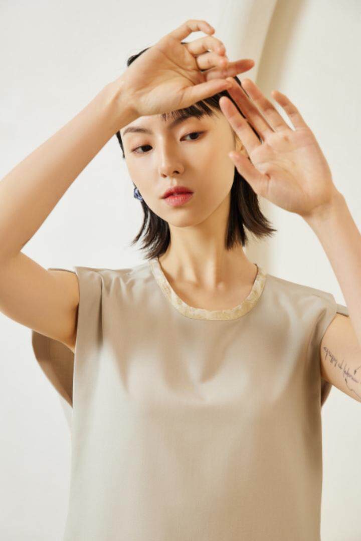 【现货】春季新品花料拼接无袖连衣裙，女装连衣裙，Designer concept