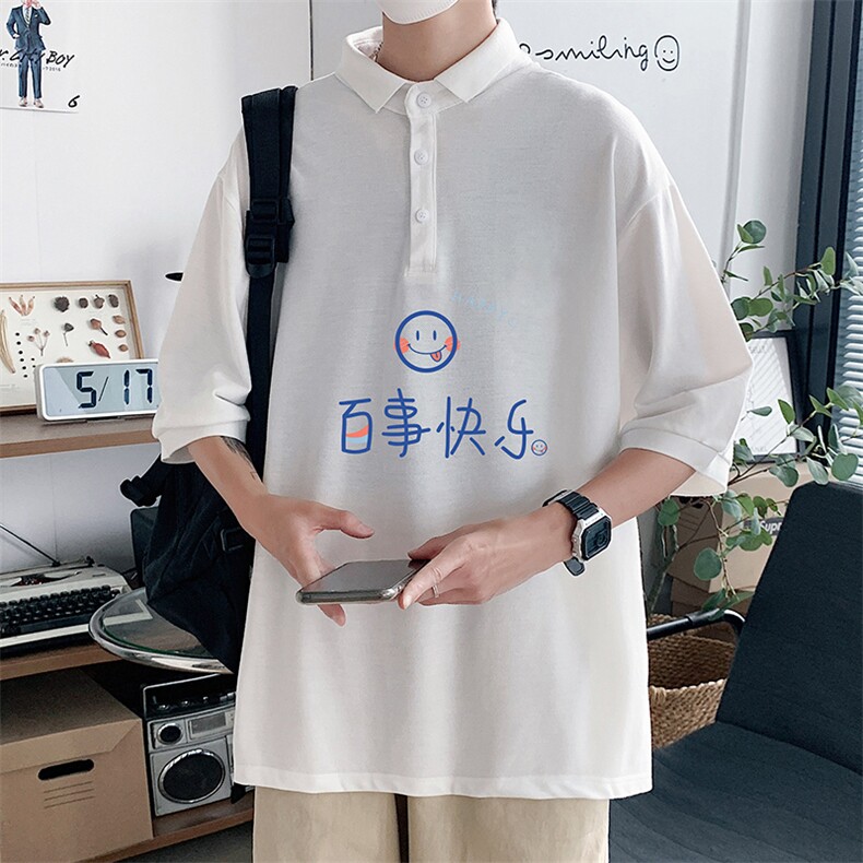 PL57183-P35翻领短袖polo衫男大码胖子半袖t恤男有领保罗衫模特,男装Polo衫,电商A040