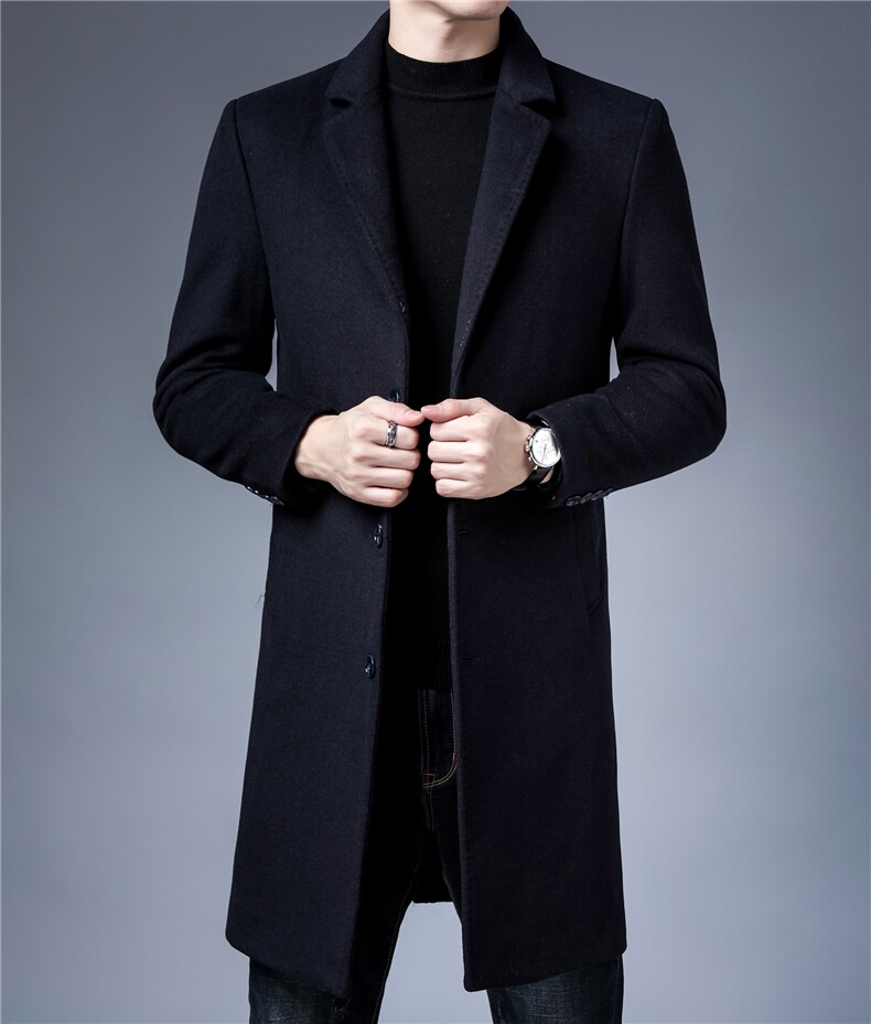 新款秋冬羊毛西服中长款羊绒外套爸爸装男士风衣MYMN8806-P190,男装西服,电商B212（原钱塘6029）