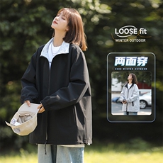 815A-JK96012-P65特2025秋季新款外套秋装两面穿休闲夹克女中性，男装夹克，星座815A