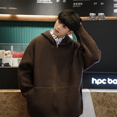 A169纯色双向拉链毛衣手插袋开衫A169MK2305P75控98，男装针织衫/毛衣，电商A169