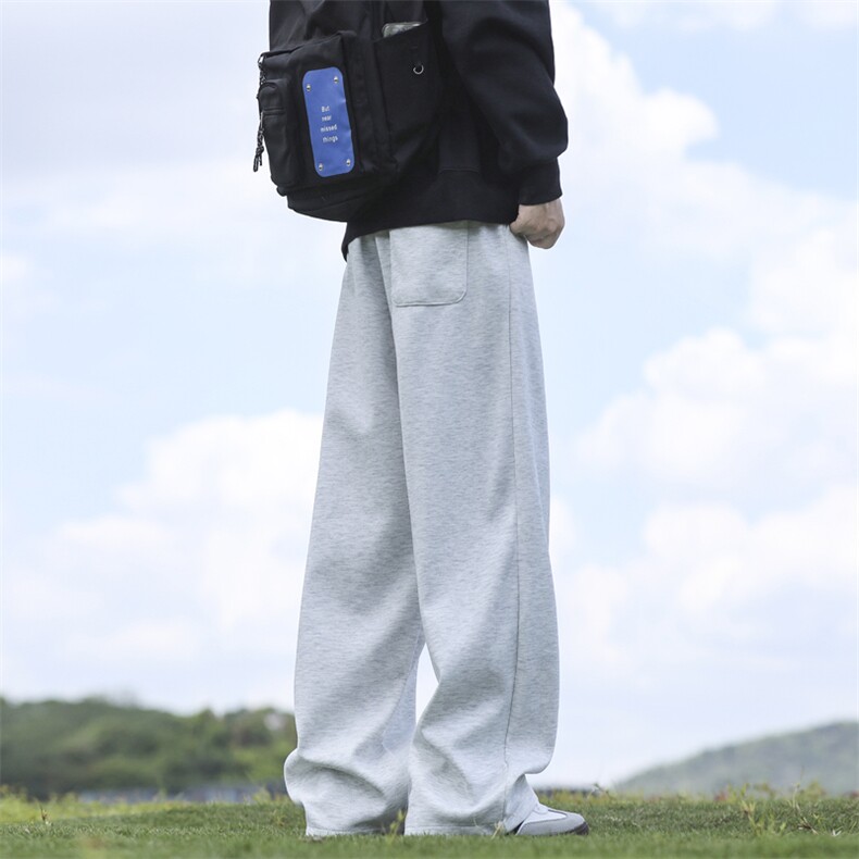 直筒卫裤男春秋季新款宽松休闲裤垂感阔腿男生运动长裤K7905-P35,男装休闲裤,星座505-3