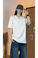 美式风圆领短袖T恤男女宽松型显瘦重磅百搭休闲上衣T3706-特价P24，男装T恤，电商A007