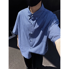 oversize短袖衬衫男女潮宽松ins风小众上衣C0014-P40，男装T恤，星座308B-2