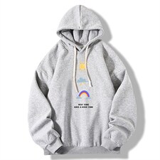 纯棉连帽卫衣男大码运动帽衫宽松薄WY2141-P35加绒款-P40，男装卫衣，电商A040