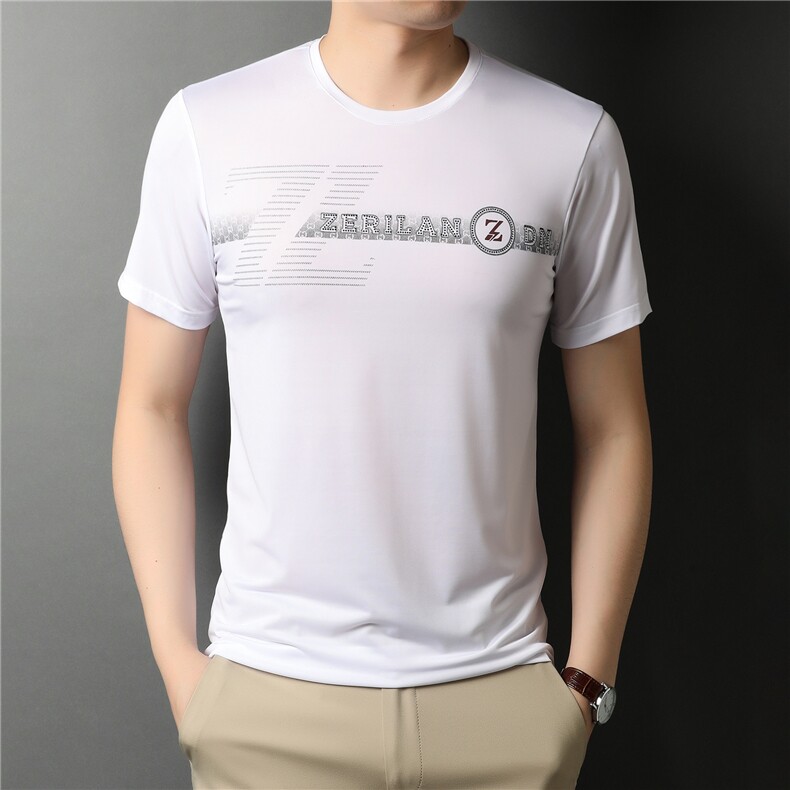 G1586好品质跑量款男式2023年夏季新款T恤衫男短袖圆领体恤P28图片