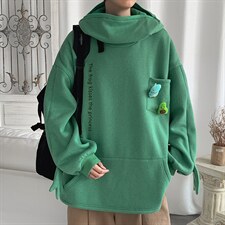 2021秋冬街头加绒卫衣男ins街头青蛙上衣外套潮现货W180-P38，男装卫衣，星座512-4