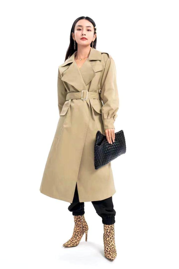 现货秋装新款风衣，女装风衣，艾涵o