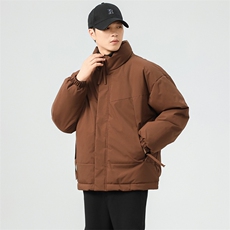现货美式高街休闲夹克冬季立领纯色三防户外工装加厚棉服外套，男装夹克，电商A486