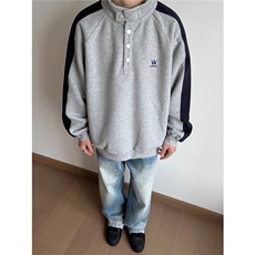 秋冬季复古拼接休闲卫衣男女宽松套头工装外套情侣上衣L67811-P42，男装工装外套，星座1008
