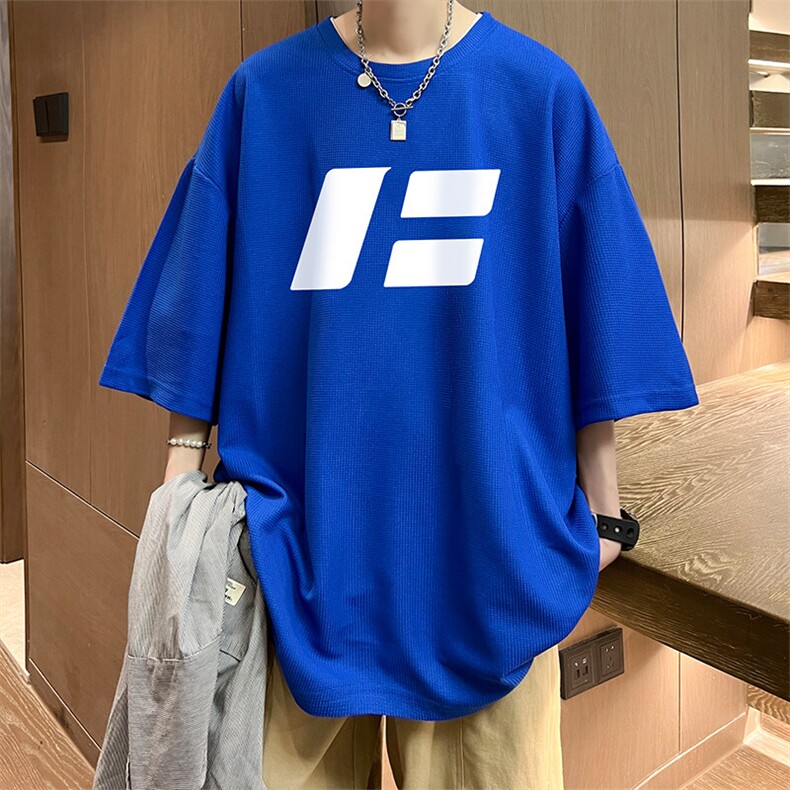 华夫格t恤男短袖男大码五分袖大皂风HT73435-P22,男装T恤,电商A040