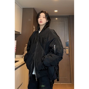 飞行夹克棉服男冬季欧美短款棒球服棉衣外套 XZ514-2-MY010-P118图片
