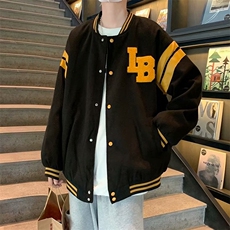 春秋季潮流情侣宽松外套美式复古刺绣棒球服ins休闲夹克W5191-P50，男装夹克，星座512-2