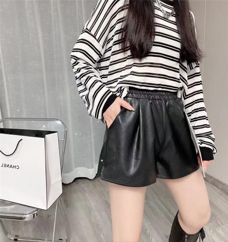秋冬皮短裤，其它，千艺群