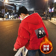MY16122-P100加厚加绒连帽棉衣男大码棉服男面包服男，男装棉衣，电商A040A