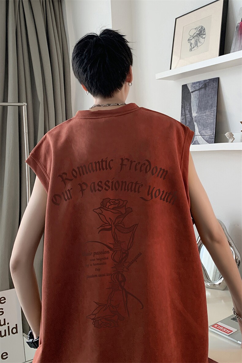 量大优可提供视频2024夏季美式麂皮绒背心D223A-BP2401-P18,男装背心/马甲,电商019-1