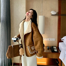 高级感刺绣皮毛一体2600P205K308，女装皮草，2C029
