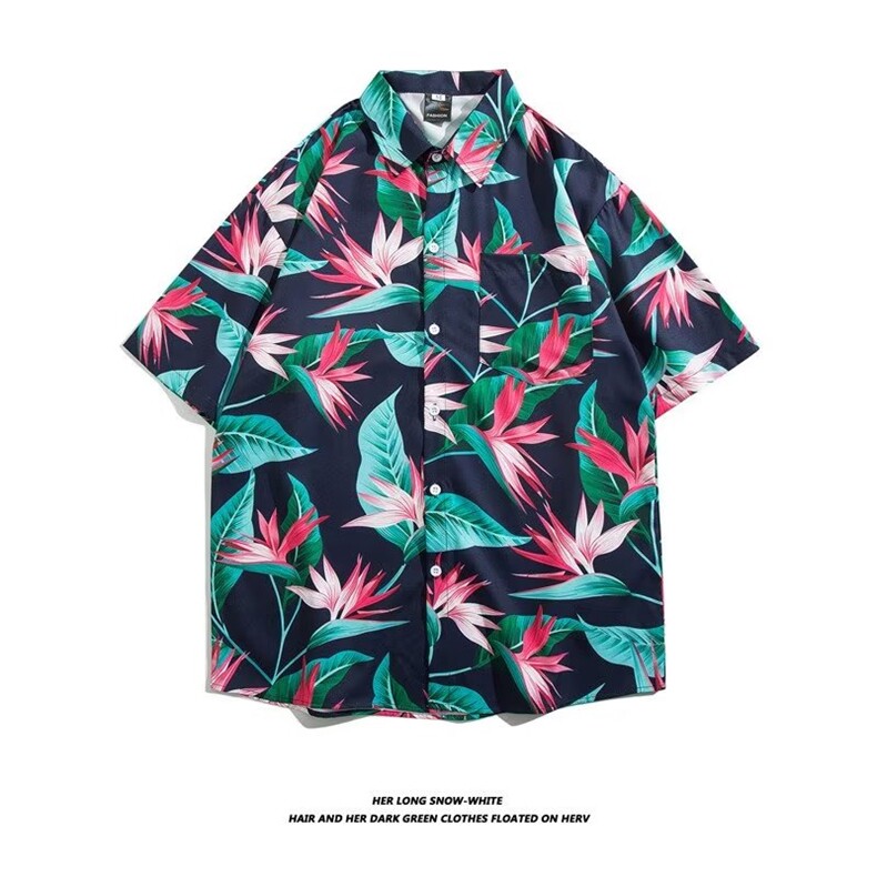 青春流行日常潮流新款标准慵懒五分袖衬衫C3133P26,男装衬衫,星座1116-2