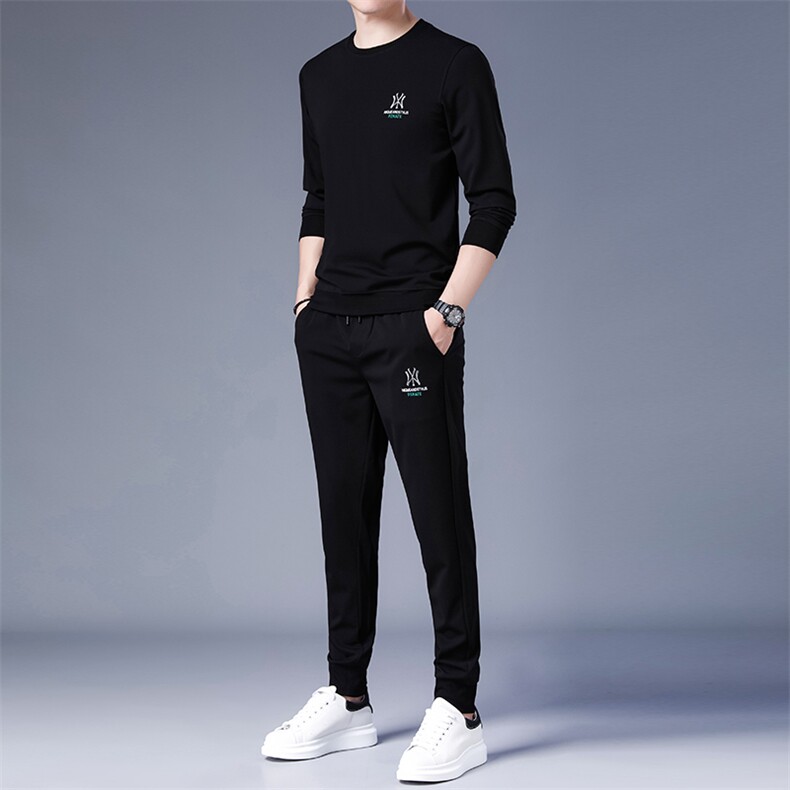 SA8913-2钱塘2020-2中青年男士冬季新款休闲圆领卫衣套装P137,男装休闲套装,钱塘207-2