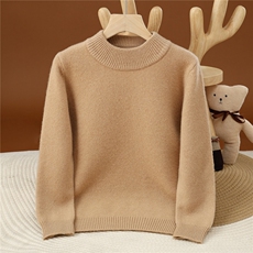 2025时尚百搭通勤简约休闲加厚半高领，童装卫衣/绒衫，羿纯羊绒