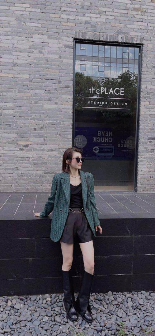 格子收腰西装21Q-013，女装西装，红衣情缘