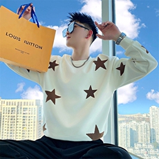 AW106/P75控105秋季社会小伙圆领套头满天星痞帅百搭卫衣男，男装卫衣，星座305B-1