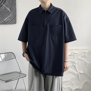 夏季翻领polo衫短袖T恤男潮牌韩版潮流简约宽松休闲 W3231-P30图片