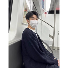 藏青色开衫毛衣男2025新款春秋季休闲潮常规长袖纯色立领青年气质，男装针织衫/毛衣，星座506A
