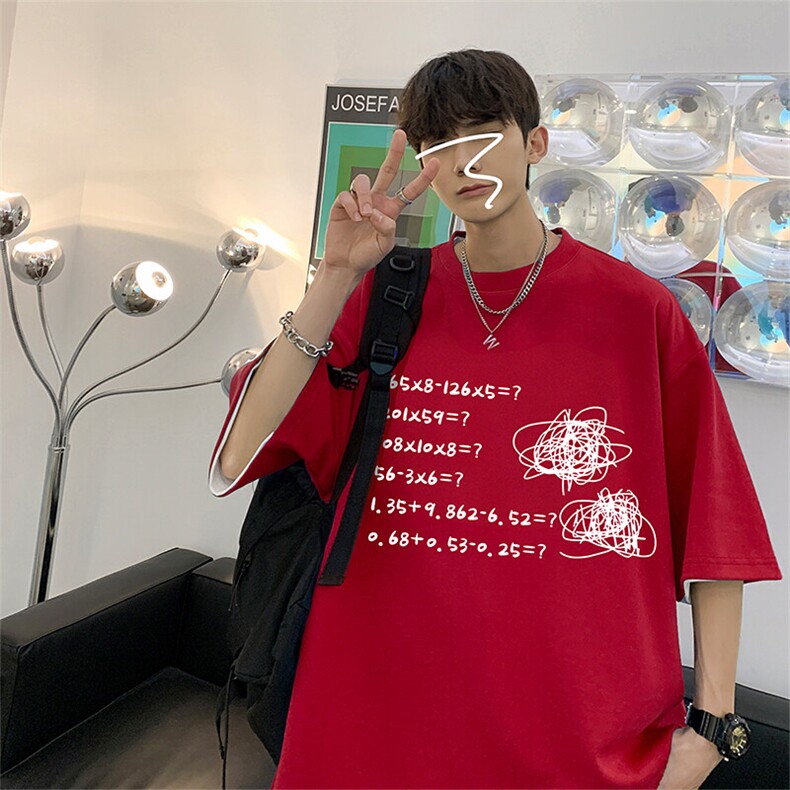 抖音得物二开现货供应220克夏装重磅美式高街宽松短袖t恤MT59,男装T恤,电商A486-1