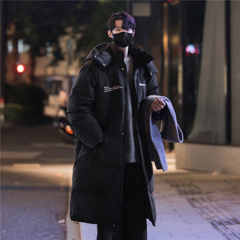 美式连帽90白鸭绒羽绒被艺考长款加厚情侣羽绒服外套男H918P298，男装羽绒服，电商A341