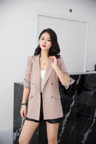 春季新款韩版微阔百搭纯色小西装，女装西装，名怡