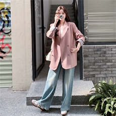 粉色时尚通勤百搭西装外套女2025秋季新款洋气日系气质小西服外套，女装西装，2C053