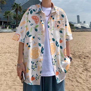 夏季日系复古chic百搭碎花衬衣宽松情侣印花衬衫 W3094-P26图片