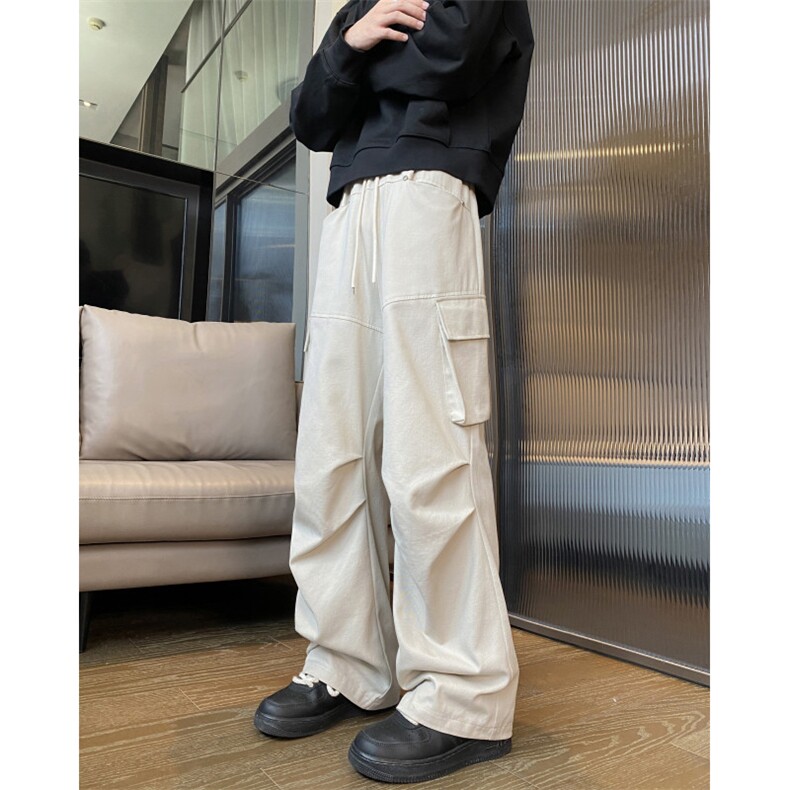 抖音品质美式高街cleanfit褶皱宽松工装裤B315-K24270-特p40控78,男装工装外套,电商B315