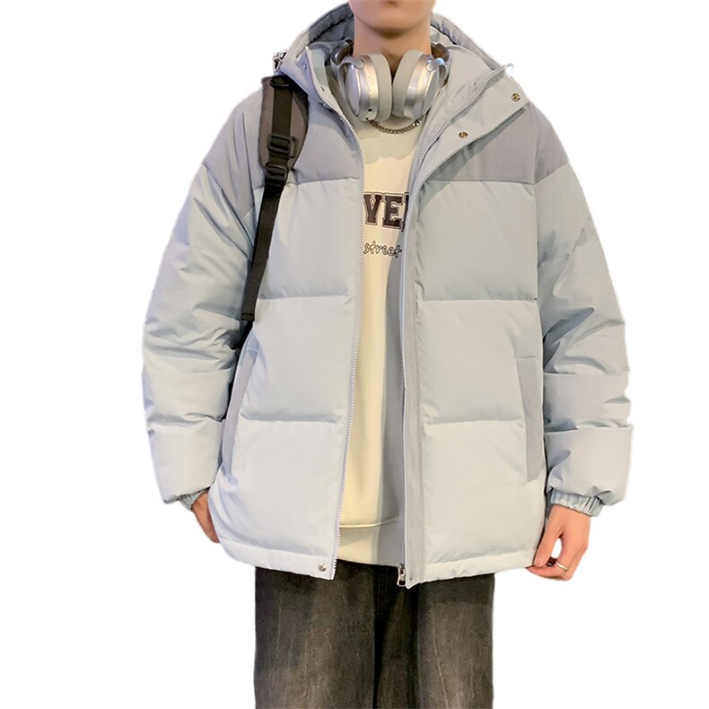 港风冬季联保撞色拼接50灰鸭绒羽绒服男女同款外套YR9008-P130,男装羽绒服,星座610（原A335）