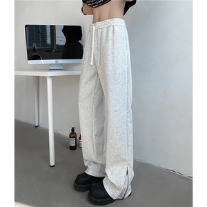 主推 基础美式运动服休闲裤慵懒风拉链百搭长裤子男 K30特P45图片